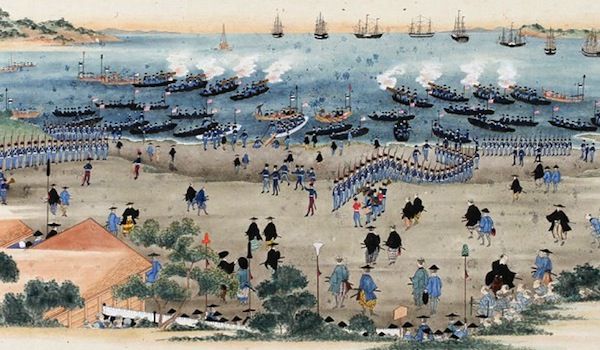 600x350 Work Matthew Perry - Commodore Matthew Perry Japanese Painting