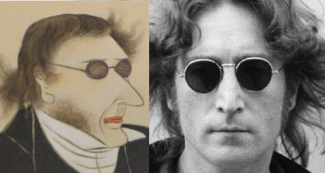 473x252 Commodore Perry And Five Of His Officers. Sketched By Hibata Osuke - Commodore Perry Japanese Painting