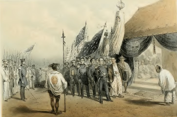 726x479 Perry Expedition And The Opening Japan (Part 9) The Treaty - Commodore Perry Japanese Painting