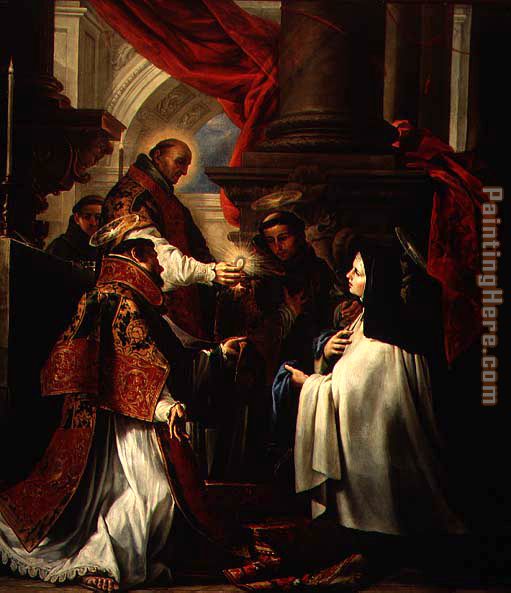 511x593 Unknown Artist Holy Communion Of St Teresa Of Avila By Claudio - Communion Painting