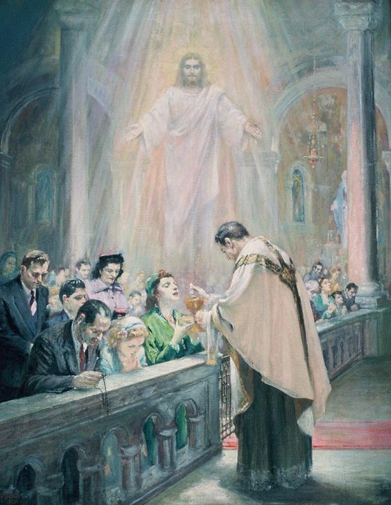 564x728 Southern Orders Kneeling For Holy Communion, Even If Receiving - Communion Painting