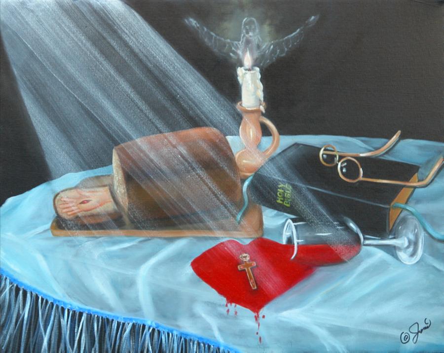 900x716 Communion Painting By Joni Mcpherson - Communion Painting