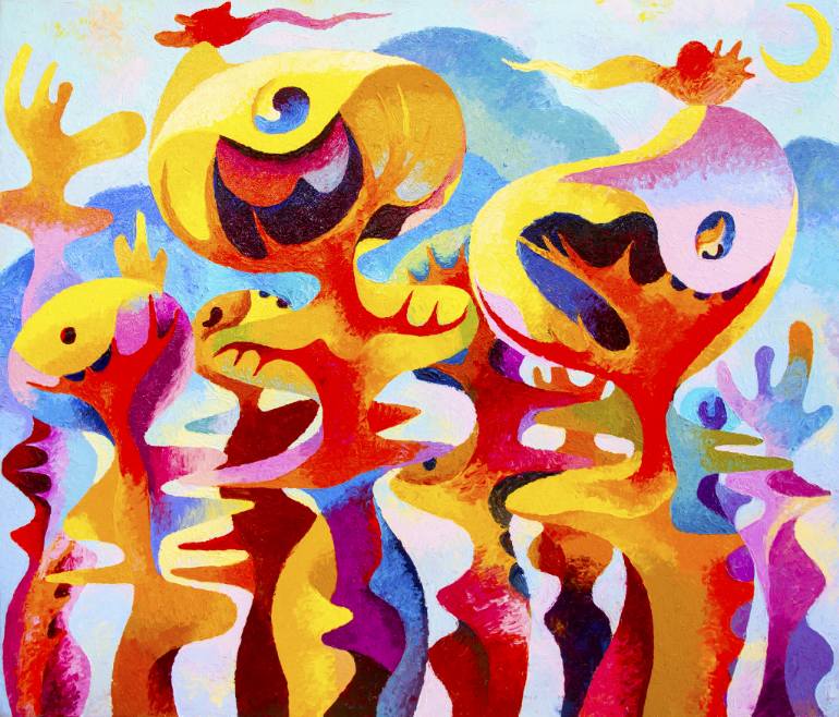 770x658 Saatchi Art Community Forests Painting By Tanom Kongchan - Community Painting