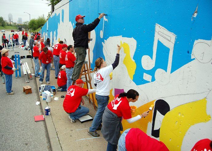 691x492 Largest Paint By Number Mural World Record Set By Eli Lily And Company - Community Service Painting