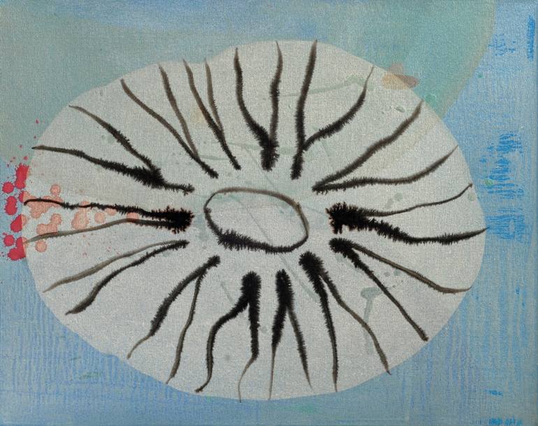 770x609 Saatchi Art Compass Jellyfish Painting By Ella Carty - Compass Painting