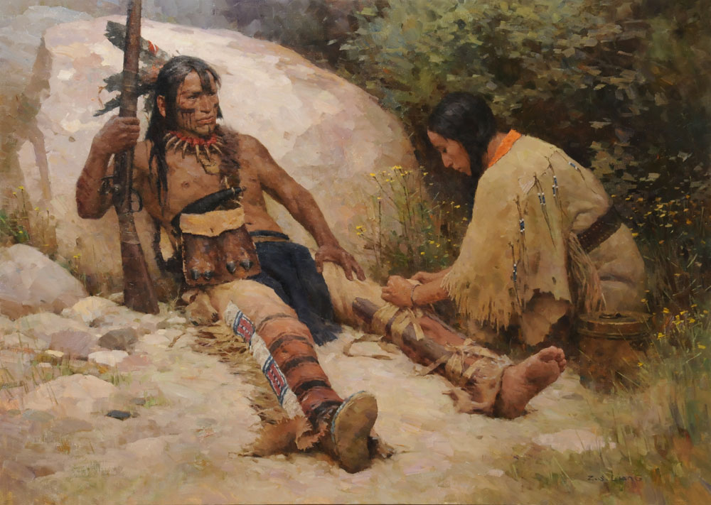 1000x711 Fine Art Oil Painting By Z. S. Liang - Compassion Painting