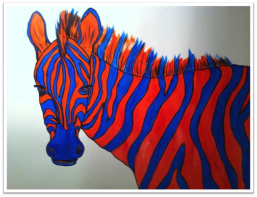 504x386 The Smartteacher Resource Complementary Zebras - Complementary Colors Painting