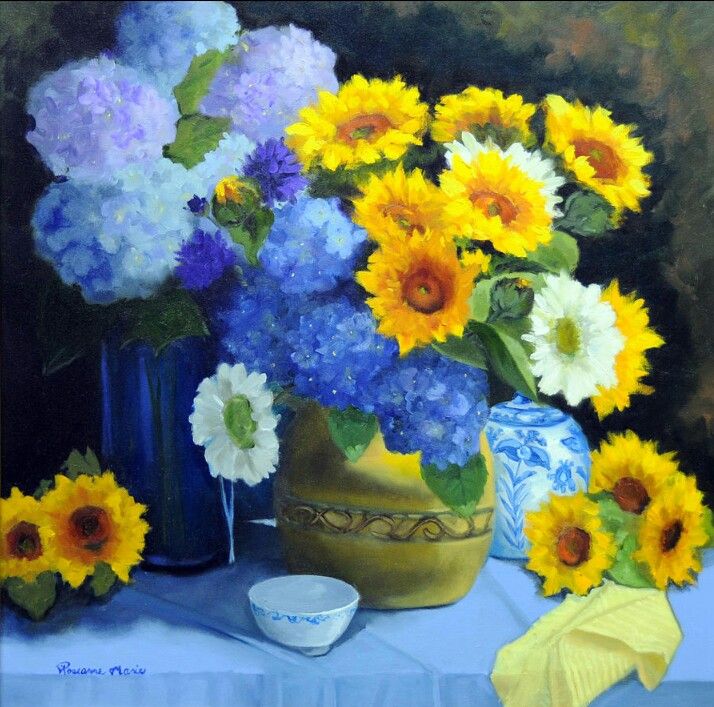 714x707 Painting By Rosesanne Marie Peters. This Is A Very Elegant, Classy - Complementary Painting