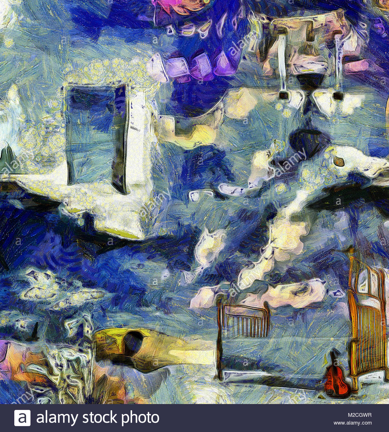 1251x1390 Complex Abstract Painting. Open Door To Another World. Hourglass - Complex Painting