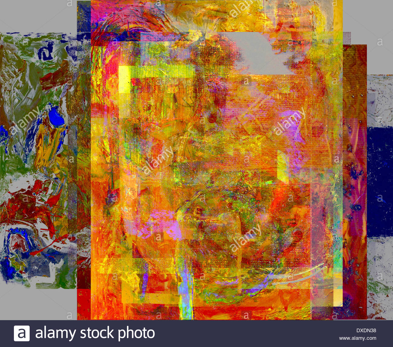 1300x1150 Nice Image Of A Large Scale Abstract Layered Composite Painting - Composite Painting