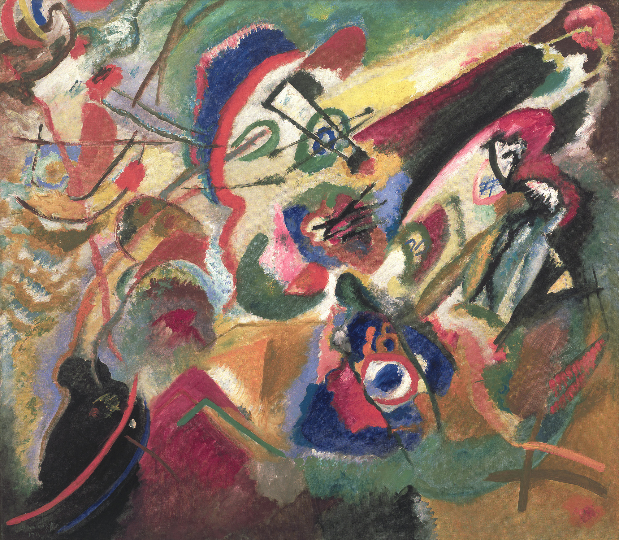 2000x1744 Vassily Kandinsky Fragment 2 For Composition Vii Albright Knox - Composition Vii Painting