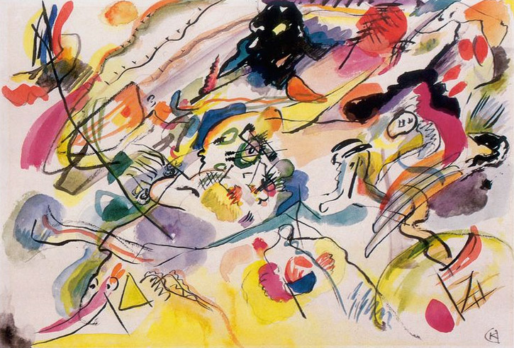 725x492 Wassily Kandinsky Sketch For Composition Vii, 1913 - Composition Vii Painting