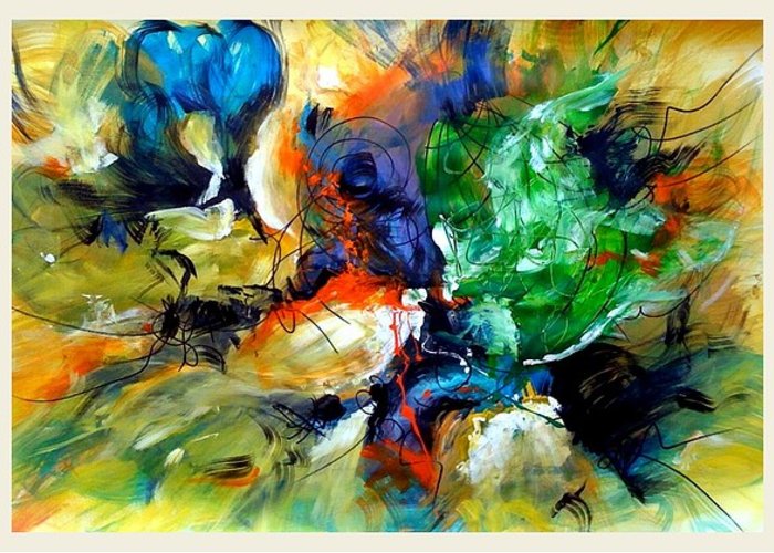 700x500 Ode To Composition Vii Greeting Card For Sale By Dan Bunea - Composition Vii Painting
