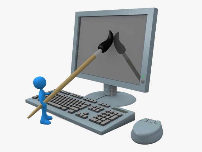 650x488 Villain With A Brush On The Computer Graffiti, Digital, Computer - Computer Painting