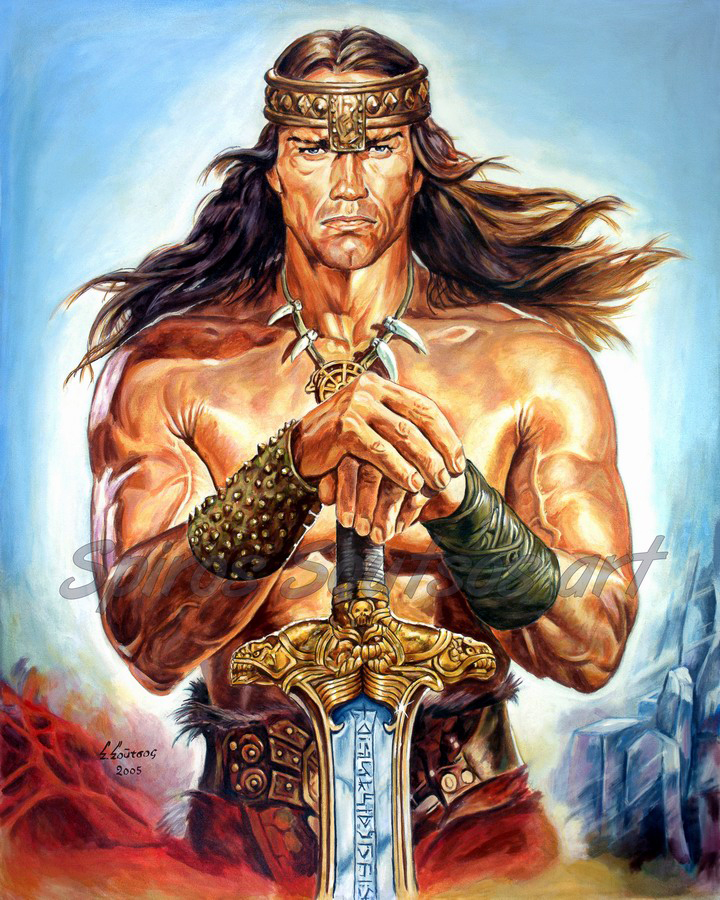 720x900 Conan The Destroyer, Arnold Schwarzenegger Canvas Print, Movie Poster - Conan Painting