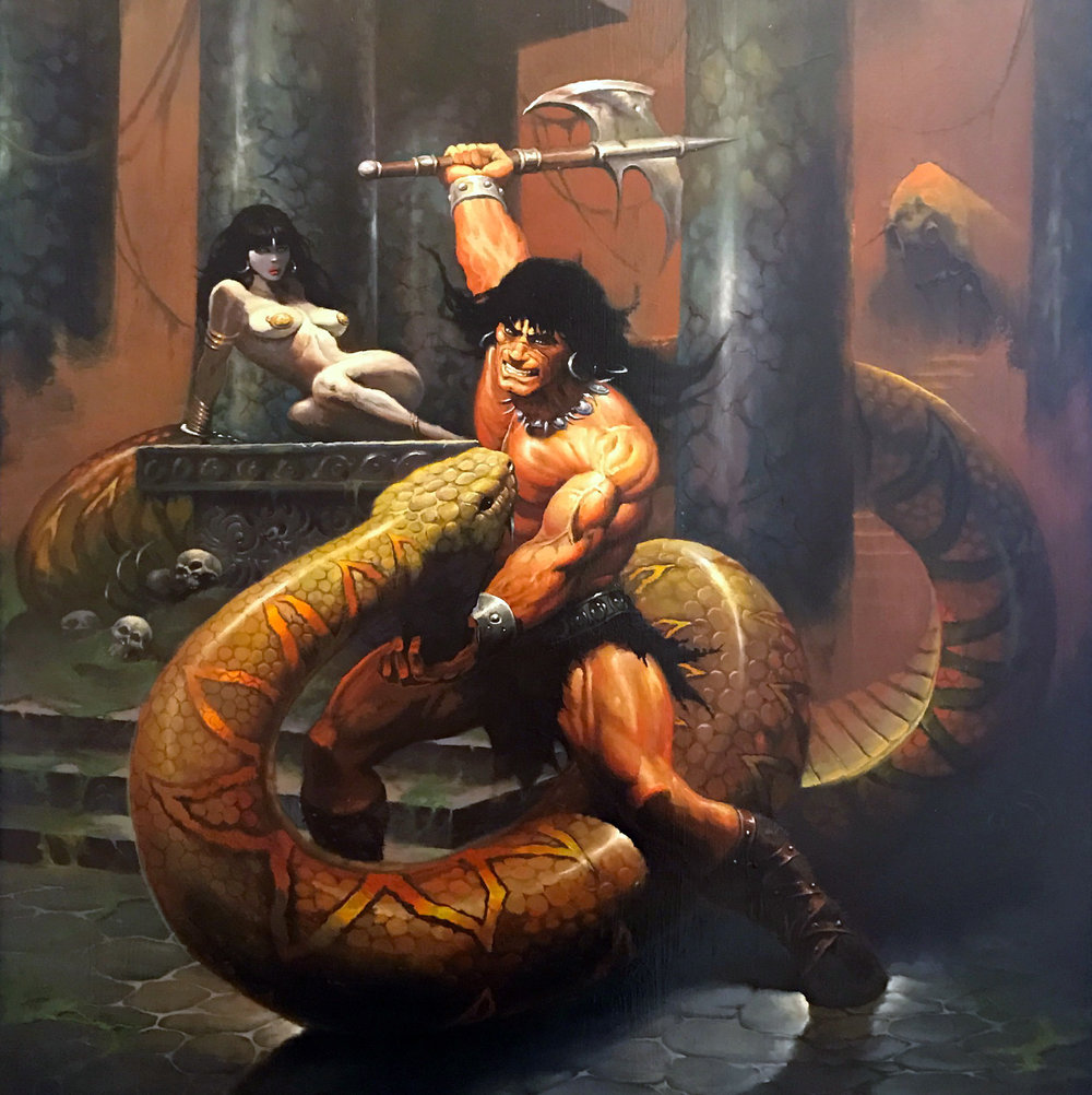 1000x1002 Essential Conan By Ken Kelly Galactic Gallery - Conan Painting