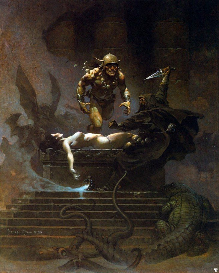 731x912 Frank Frazetta Conan The Avenger 50% Off - Conan Painting