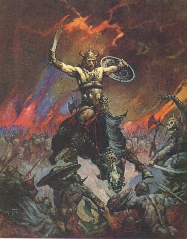 625x796 Frank Frazetta Conan The Conqueror Painting 50% Off - Conan Painting