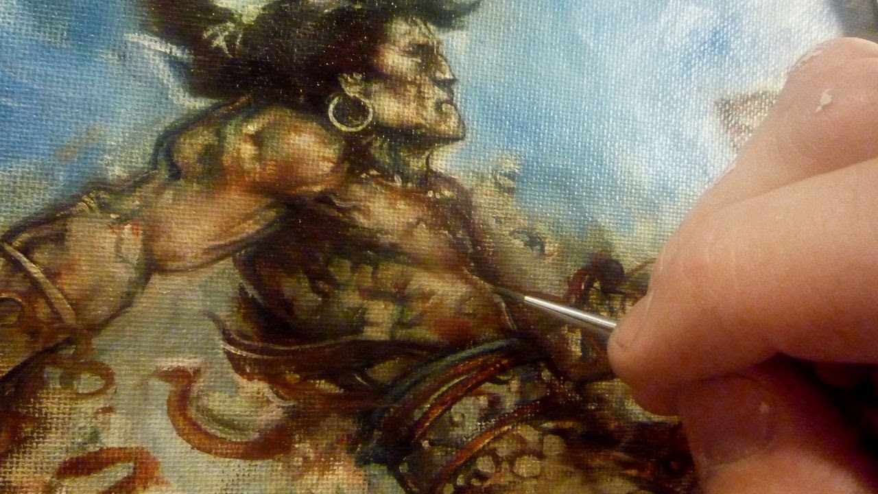 1280x720 Conan, Fantasy Oil Painting Technique - Conan Painting