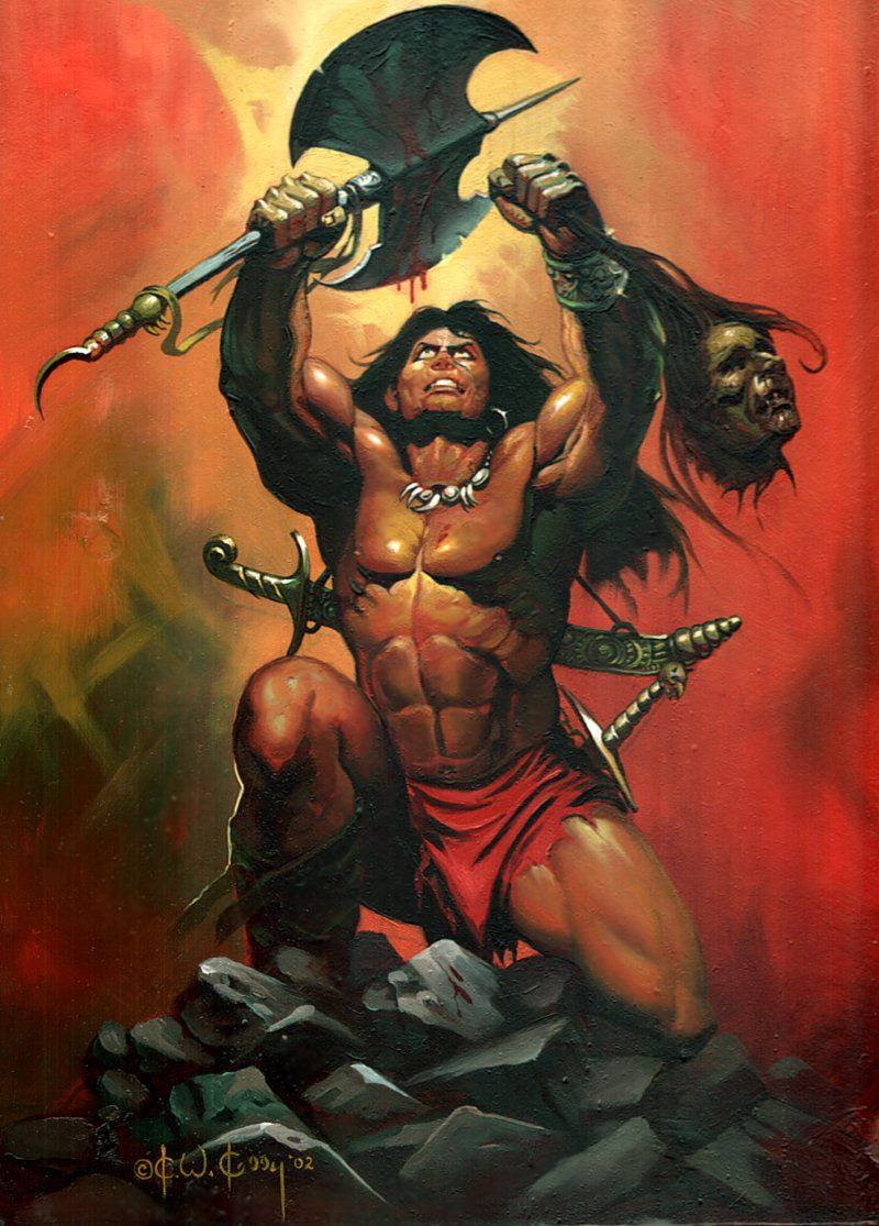 800x1115 Conan Painting (After The Fire 2) 2002 By Comic Artist(S) Ken - Conan Painting