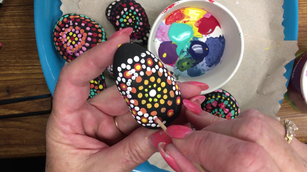 1280x720 Painting On Rocks Concentric Circles - Concentric Circles Painting