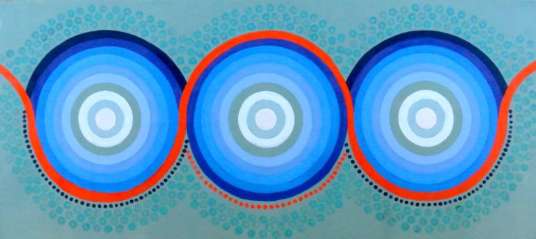 770x344 Saatchi Art Concentric Circles Painting By Bemgy Bernardo Ernesto - Concentric Circles Painting