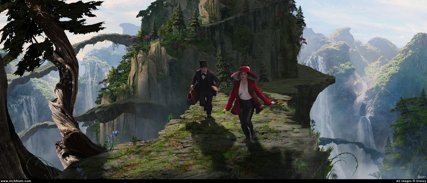 1400x602 Oz The Great And Powerful Matte Paintings By Nicholas Hiatt - Concept Painting
