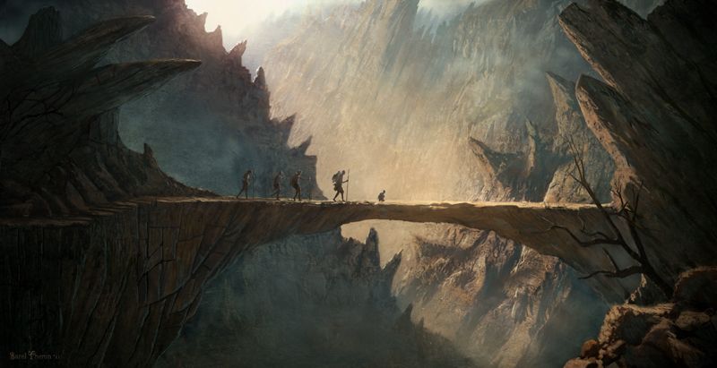 800x411 Precipiceearly Man Concept Painting - Concept Painting