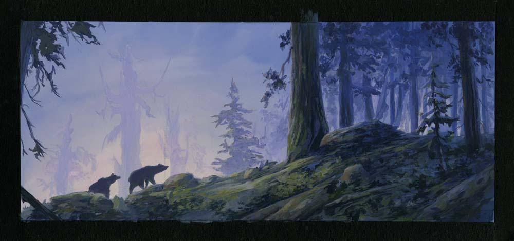 1000x470 Brother Bear William Silvers Concept Painting - Concept Painting