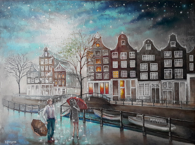 640x477 Mariia Voloshyna Artwork Special Day Original Painting Oil - Conceptual Art Painting