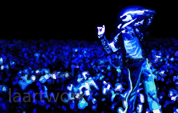 600x382 Michael Jackson Dancing Painting Canvas Concert Art Poster - Concert Painting