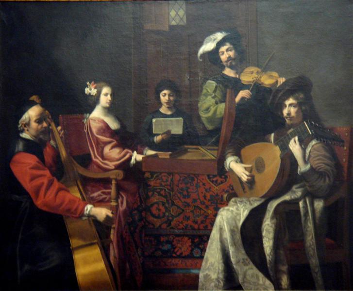 727x600 The Concert, 1630 - Concert Painting