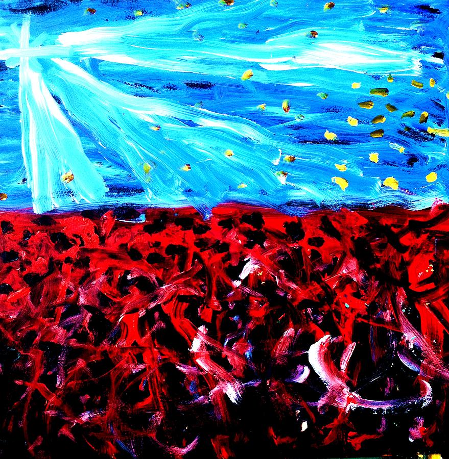 879x900 Dancing Dog Concert Painting By Neal Barbosa - Concert Painting