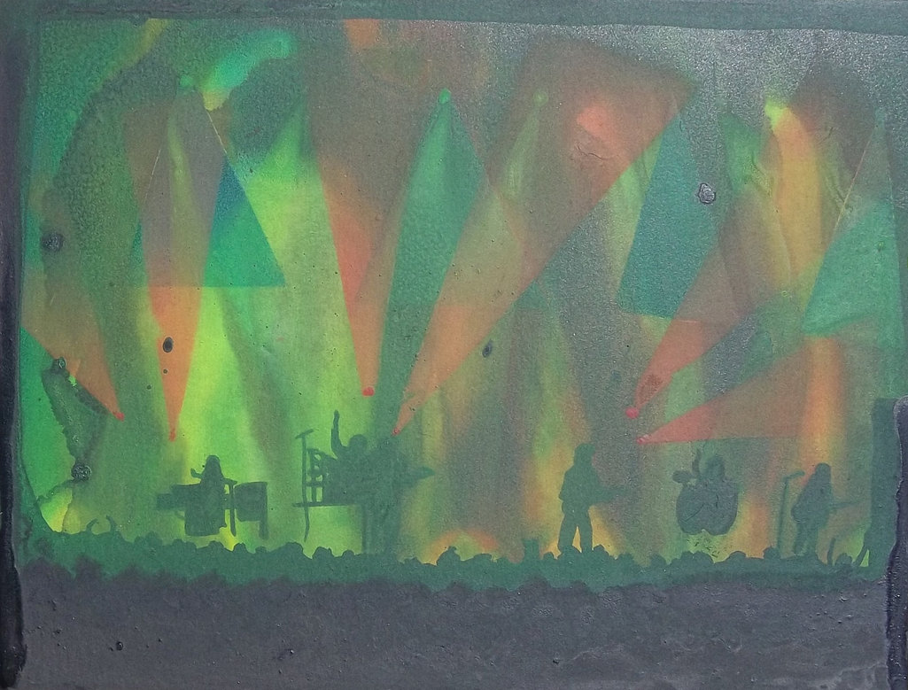 1025x779 Live Concert Painting By Brianmossart - Concert Painting