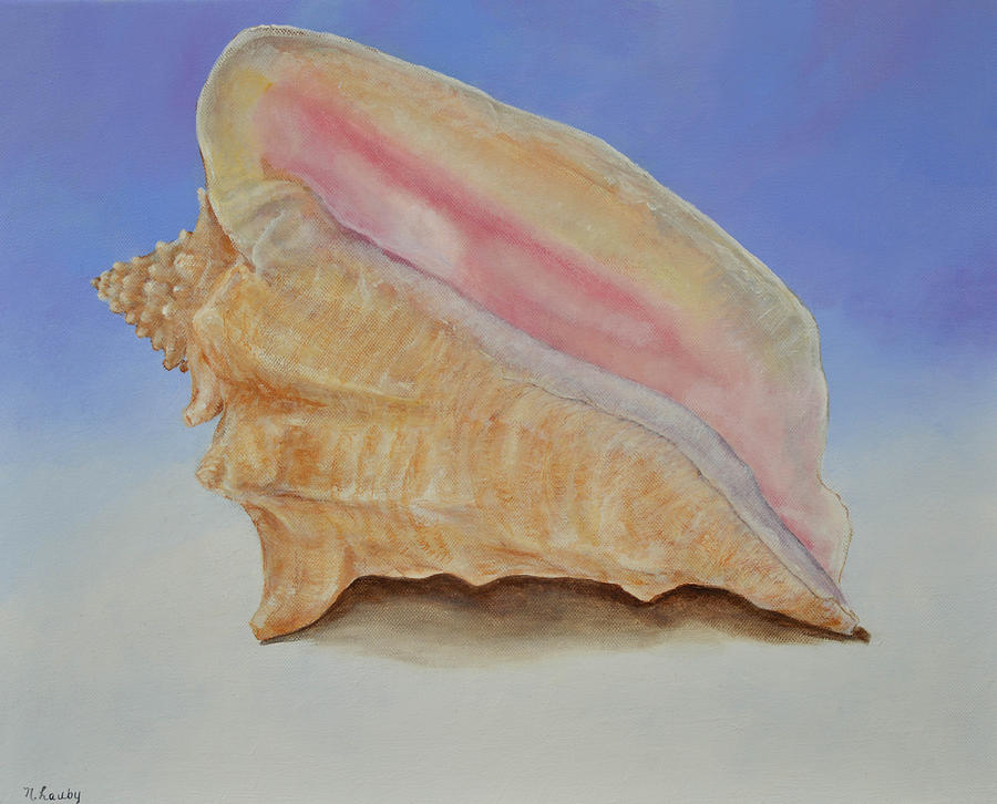 900x726 Conch Shell Painting By Nancy Lauby - Conch Shell Painting