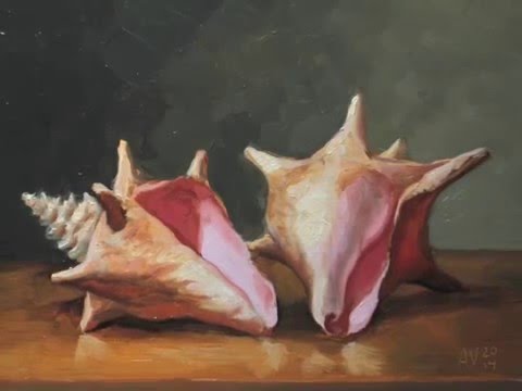 480x360 Conch Shells Daily Painting Demonstration - Conch Shell Painting