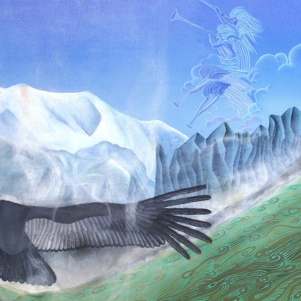 1000x1000 Indigenous Visionary Plant Medicine Art Mariela De La Paz - Condor Painting