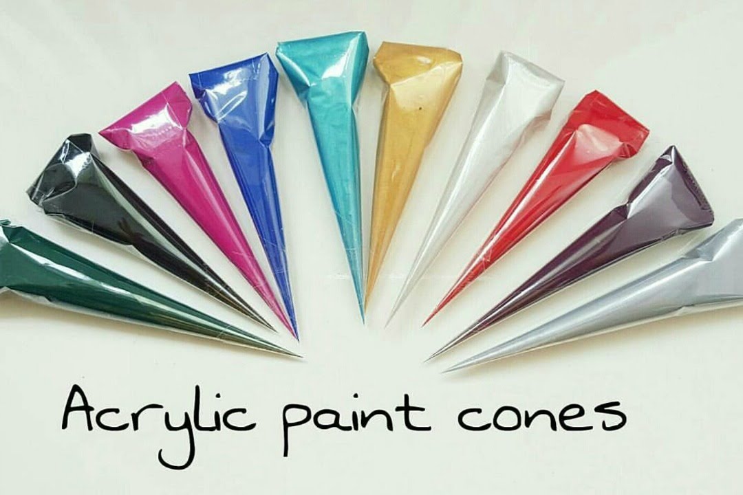 1080x720 Henna Art By Aroosa How To Make An Acrylic Paint Cone - Cone Painting