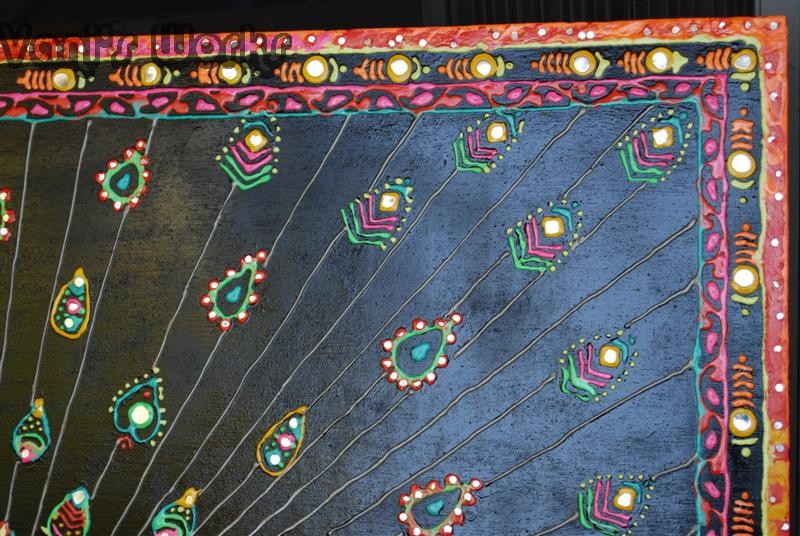 800x536 Ceramic Cone Painting Peacock For Ravi'S - Cone Painting