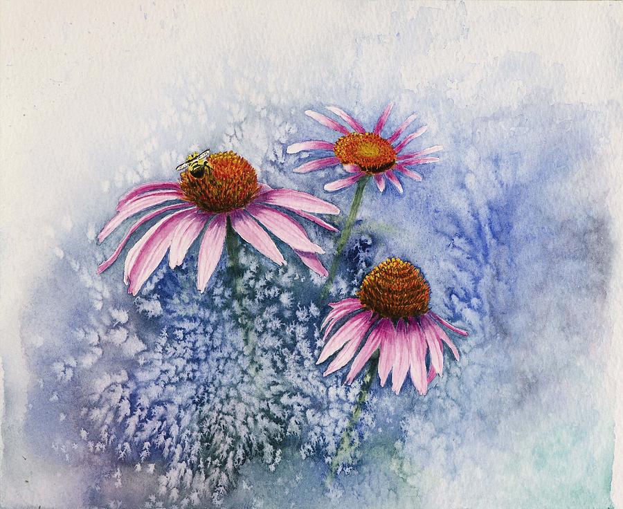 900x736 Echinacea Painting By Deborah Brown Maher - Coneflower Painting