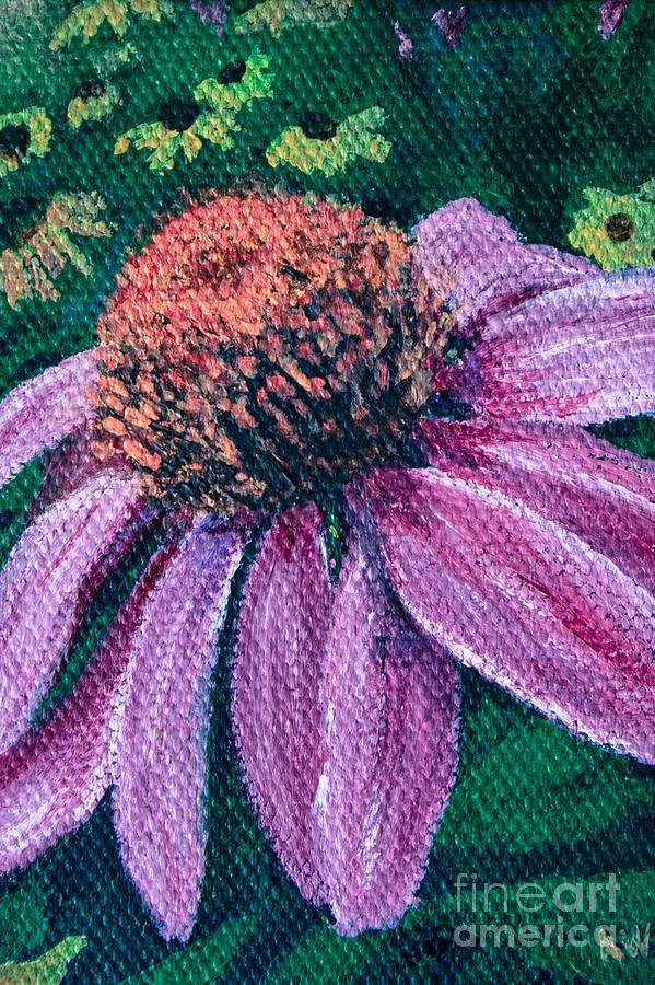599x900 Purple Coneflower Painting By Amber Woodrum - Coneflower Painting