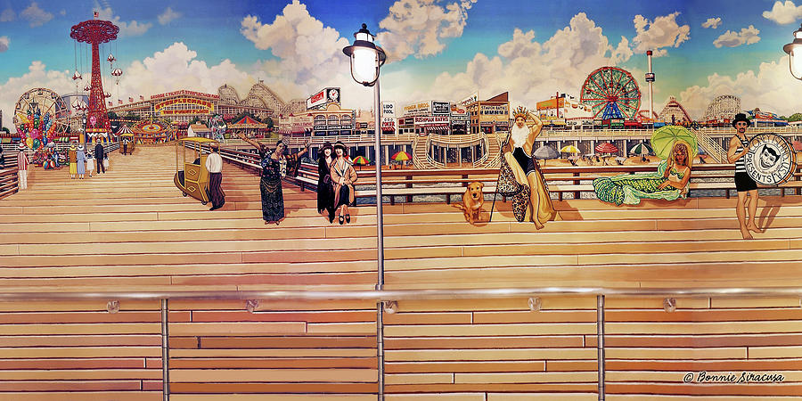900x450 Coney Island Painting Coney Island Boardwalk Painting Bonnie - Coney Island Painting