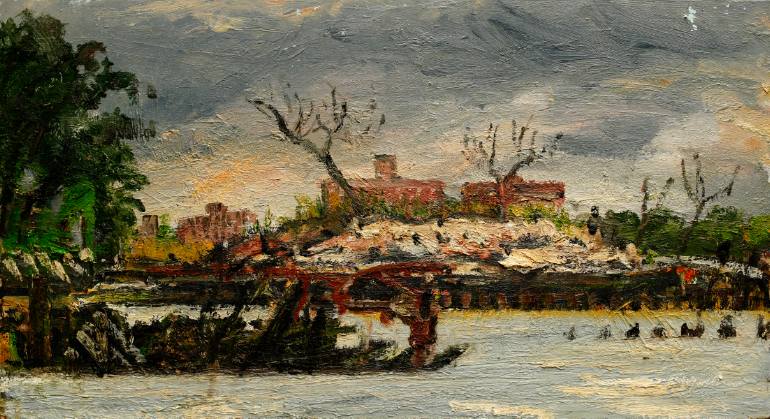 770x419 Saatchi Art Coney Island Creek Painting By James St Clair - Coney Island Painting
