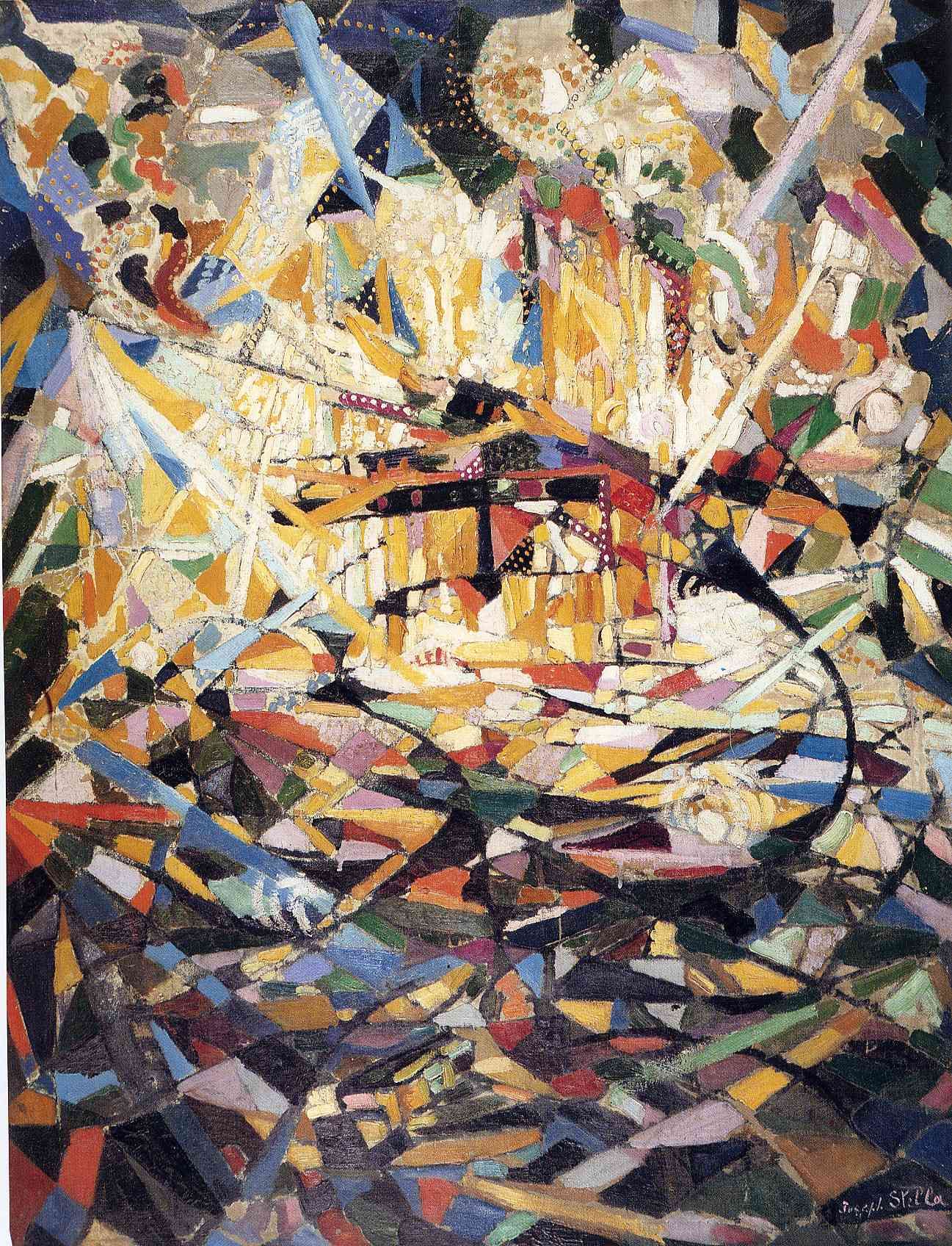 1297x1696 Battle Of Lights Coney Island, Joseph Stella, 1914 Arte - Coney Island Painting