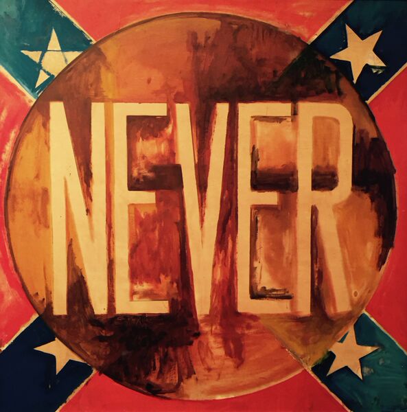593x600 Confederate Flag Paintings On Display In Laguna Beach Orange - Confederate Flag Painting