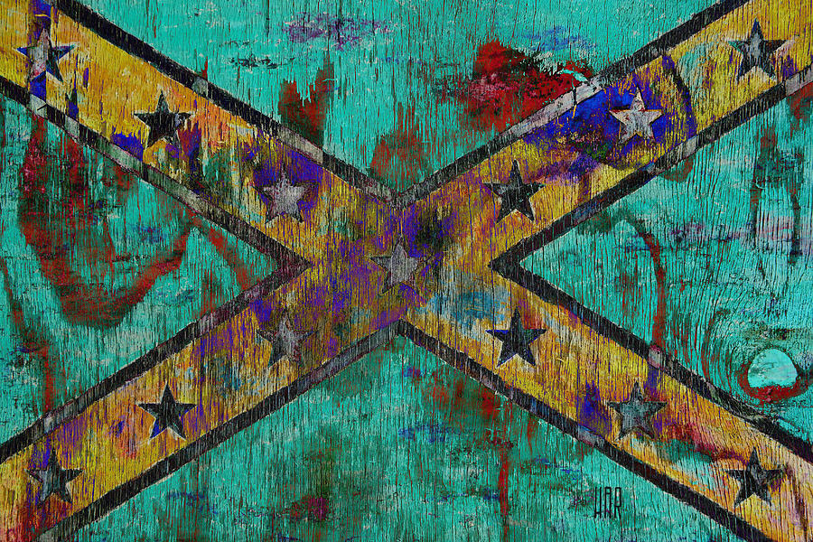 900x600 Gone With The Wind . Old Confederate Flag Painting On Wood - Confederate Flag Painting