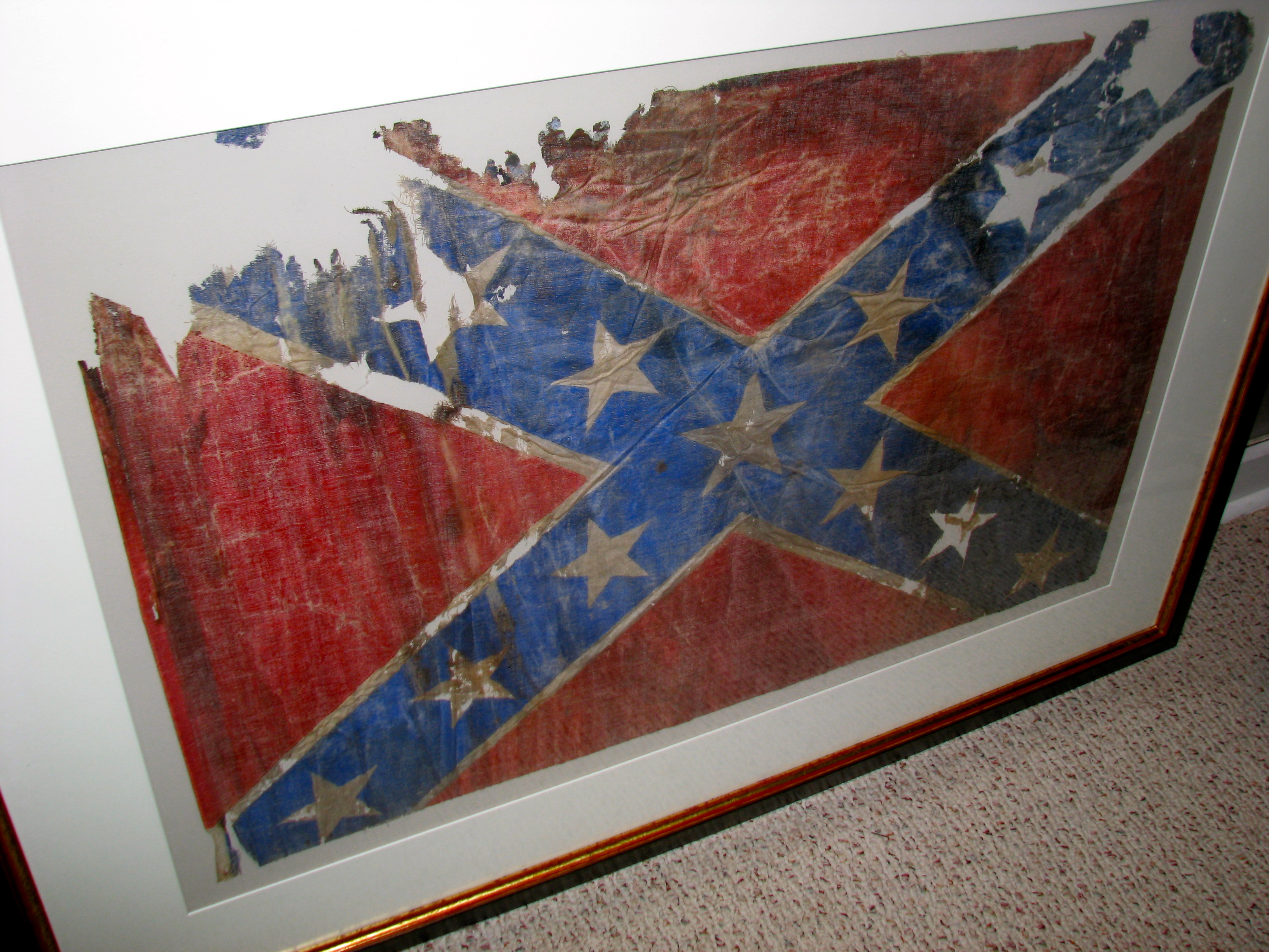 3264x2448 Rare Confederate Citizen's Flag From Petersburg - Confederate Flag Painting