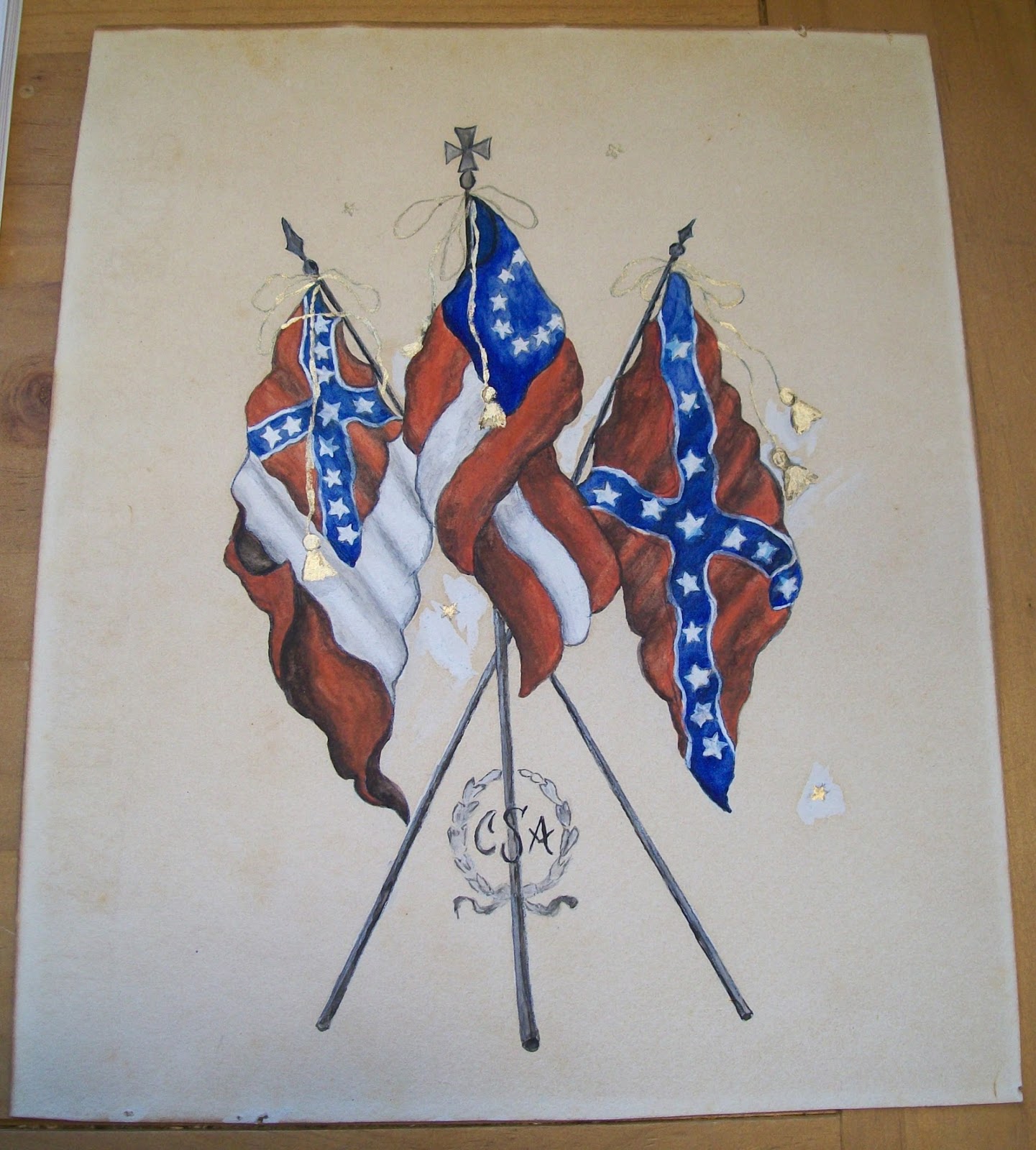 1441x1600 What Color Is Butternut Confederate Flags - Confederate Flag Painting