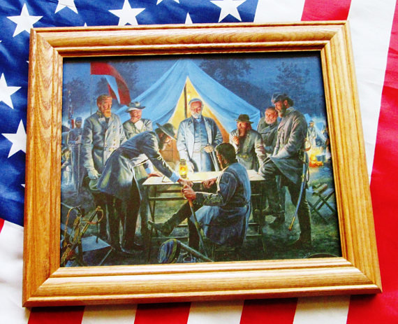 570x463 Civil War Painting. Confederate Generals - Confederate Generals Painting