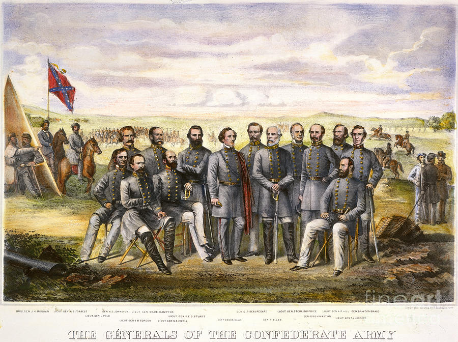 900x672 Confederate Generals Photograph By Granger - Confederate Generals Painting